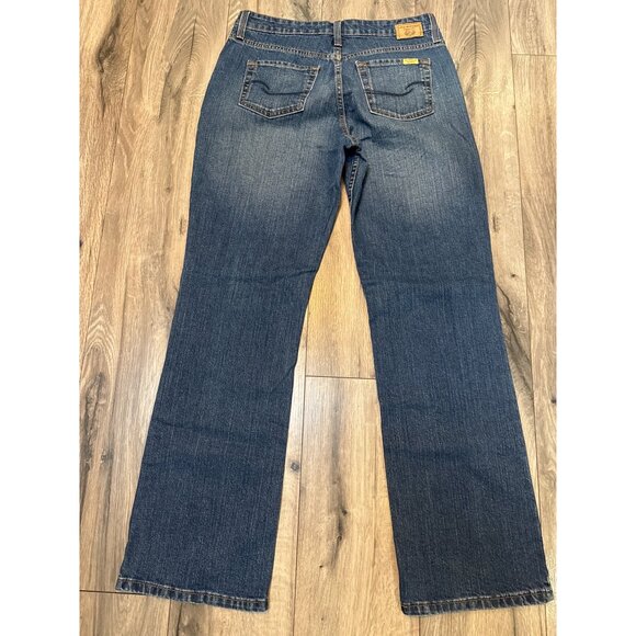 Levis Strauss Misses 515 Mid Rise Bootcut Jeans Size 10 Medium Dark Denim - Picture 8 of 10